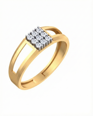 18K Gold & Diamond Engagement Ring For Men KSK244
