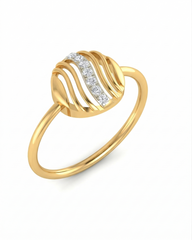 18K Gold & Diamond Dailywear Ring For Women KLR-34