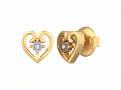 18K Gold & Diamond Women Stud Earring KSK055