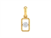 Elegant Square Gold & Diamond Pendant KRB40233