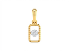 Elegant Square Gold & Diamond Pendant KRB40233