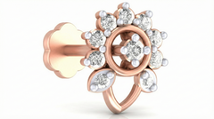 18K Gold & Diamond Stud Nose Pin KRA50290