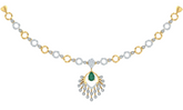 14K Gold & Diamond Gemstone Necklace Set KRB44107NR