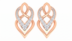 Gold & Diamond Women Stud Earring KRC40589E