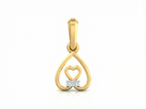 18K Gold & Diamond Solitaire Pendant Set KSK098