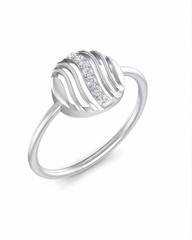 18K Gold & Diamond Dailywear Ring For Women KLR-34