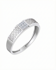 18K Gold & Diamond Band Ring For Men KSK246