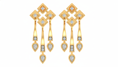 14K Gold & Diamond Women Dangler Earring KRB44101E-A
