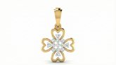 18K Gold & Diamond Floral Pendent Set KRA40083P