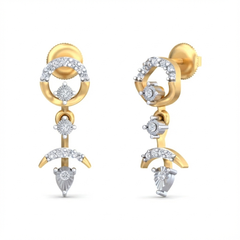 14K Gold & Diamond Women Dangler Earring KRB44085E