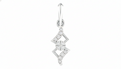 Gold & Diamond Vertical Wave Pendant Set KRC40567
