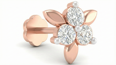 18K Gold & Diamond Stud Nose Pin KRA50102