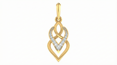 18K Gold & Diamond Dailywear Pendant Set KRA40155P