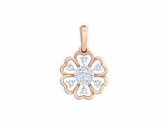 18K Gold & Diamond Floral Pendant Set KRK40110P