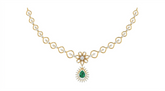 14K Gold & Diamond Gemstone Necklace Set KRB44097NG-A