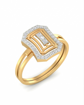 18K Gold & Diamond Cocktail Ring For Women KRA10553
