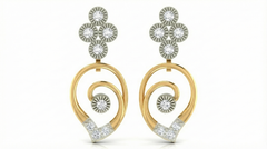 14K Gold & Diamond Women Dangler Earring KRA44175E