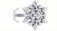 18K Gold & Diamond Stud Nose Pin KRA50293