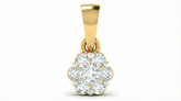 18K Gold & Diamond Floral Pendent Set KRA40102P