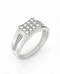 18K Gold & Diamond Band Ring For Men KRC60316