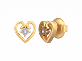 Gold & Diamond Women Stud Earring KRC30172