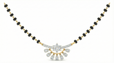 18K Gold & Diamond Beaded Mangalsutra For Women KRA90060
