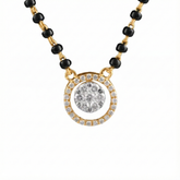 18K Gold & Diamond Beaded Tanmaniya For Women KRF90018