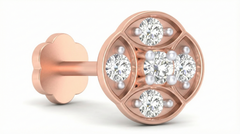 18K Gold & Diamond Stud Nose Pin KRA50148