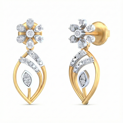 14K Gold & Diamond Women Earring KRB44079E-A
