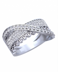 18K Gold & Diamond Engagement Ring For Women KRB10357