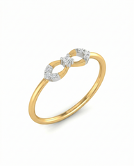 18K Gold & Diamond Dailywear Ring For Women KLR-77