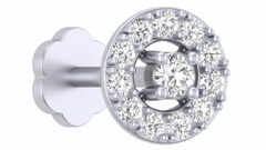 18K गोल्ड और डायमंड राउंड नोज पिन KRC80279