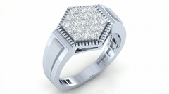 18K Gold & Diamond Band Ring For Men KRA60178