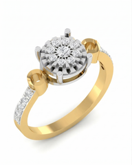 18K Gold & Diamond Engagement Ring For Women KRA10056