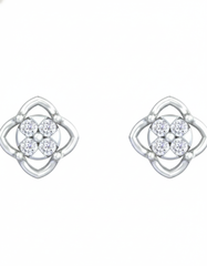 18K Gold & Diamond Women Stud Earring KRK30046