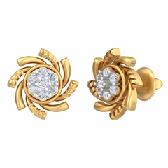 Gold & Diamond Women Stud Earring KEC40668E