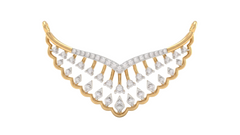 Gold & Diamond Floral Mangalsutra For Women KRC50120