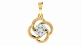 18K Gold & Diamond Pendant Set KRA40165P
