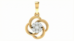 18K Gold & Diamond Pendant Set KRA40165P