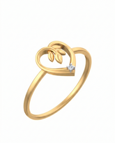 18K Gold & Diamond Solitaire Ring For Women KSK138