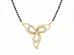 18K Gold & Diamond Beaded Mangalsutra For Women KSK195