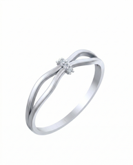 18K Gold & Diamond Dailywear Ring For Women KSK170