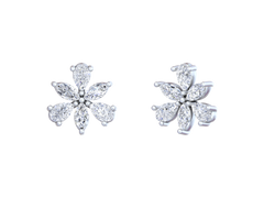 White Gold & Diamond Women Earring KFK30051