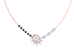 18K Gold & Diamond Beaded Mangalsutra For Women KFK90038