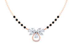 18K Gold & Diamond Beaded Mangalsutra For Women KFK90067