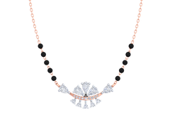 18K Gold & Diamond Beaded Mangalsutra For Women KFK90081