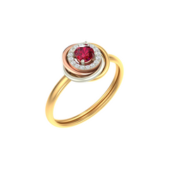 18K Gold & Diamond Ring For Women KLR-29