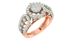 18K Gold & Diamond Ring For Women KRA10008
