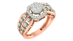 18K Gold & Diamond Ring For Women KRA10009