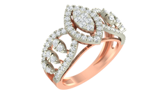 18K Gold & Diamond Ring For Women KRA10010